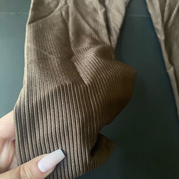 Aerie Offline Leggings Metallic Brown XL - Picture 2 of 3